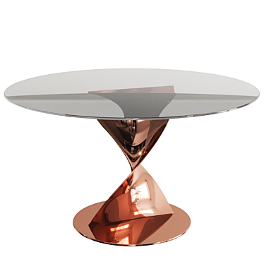 Italian Elegance: Elika Tondo Table 3D model image 1 