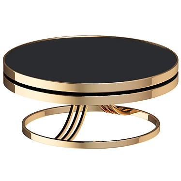 Luwit Golden Metal Coffee Table 3D model image 1 