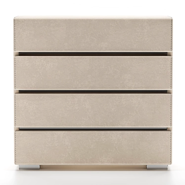 Four-Drawer Chest: Stylish Storage Solution 3D model image 1 