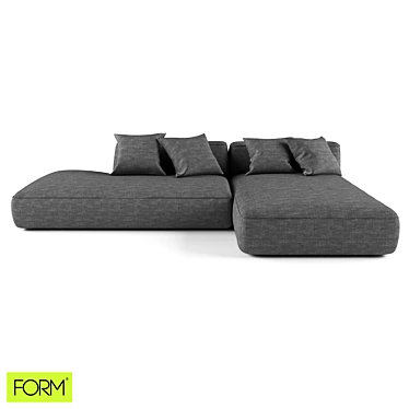 Stone Modular Sofa: Stylish & Spacious 3D model image 1 
