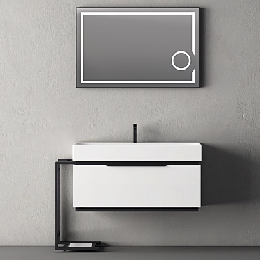 Modern Bathroom Cabinet Set | Contemporary Design 3D model image 1 
