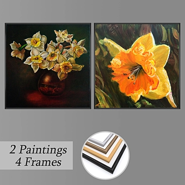 Stylish Wall Art Set 3D model image 1 