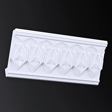 Khorezm Carved Cornice 3D model image 1 