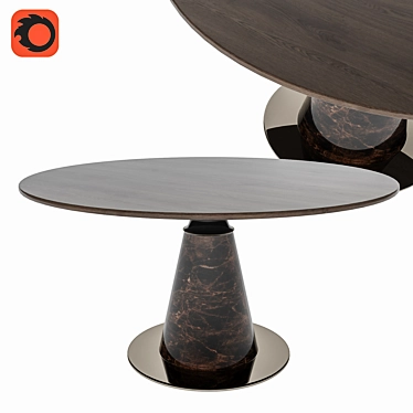 Sleek Savini Vogue Tables - Sophisticated Elegance 3D model image 1 