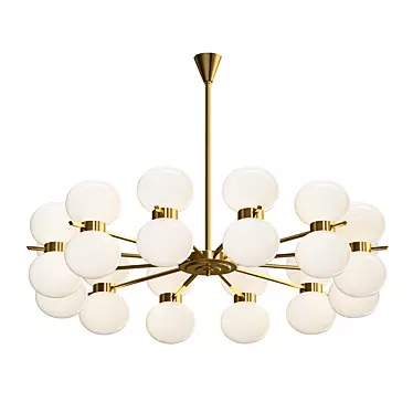 Stunning Murano Glass Chandelier 3D model image 1 