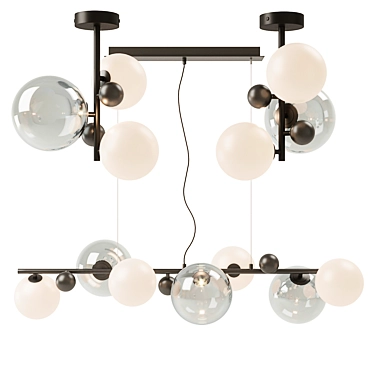 Bullesco AM.PM Glass and Metal Pendant Lights 3D model image 1 