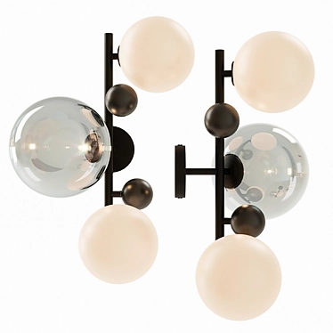 Bullesco Glass & Metal Wall Sconce 3D model image 1 