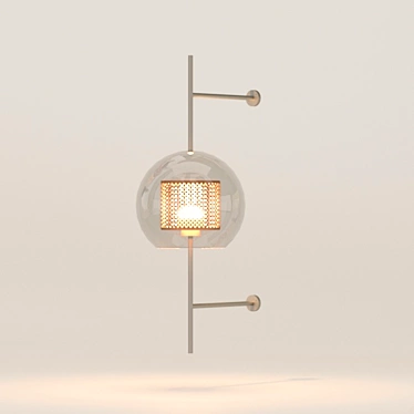 Scandi Mesh Glass Wall Lamp 3D model image 1 