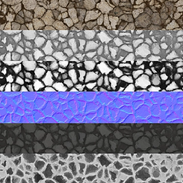 Rock PBR Ground & Wall Tiles 3D model image 1 