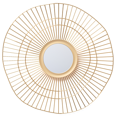 Brass Sun Mirror: SPYK 3D model image 1 