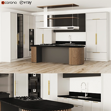 Versatile Kitchen Set 3D model image 1 