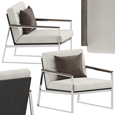 Luxury Daytona Armchair: Italian Elegance in Every Detail 3D model image 1 