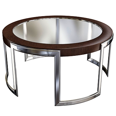 Henry Bertrand Ltd Decorus VALENCIA circular coffee table with inset glass