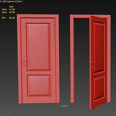 ELEGANCE 2 Modern Door for Interior 3D model image 1 