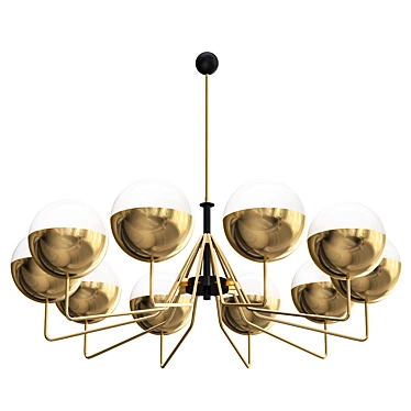 Title: Stilnovo Style Brass Sputnik Chandelier 3D model image 1 