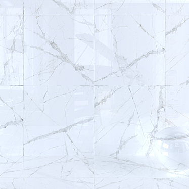 Museum Glacier White Wall Tiles Set 3D model image 1 