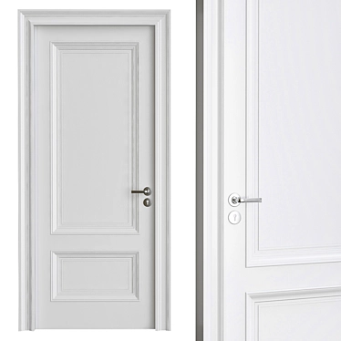 Sleek Modern Interior Door 3D model image 1 