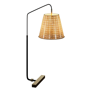 Rattan Glow: Flynn Table Lamp 3D model image 1 