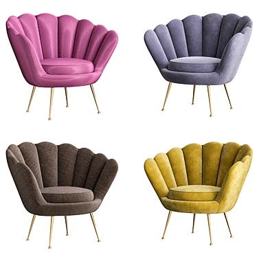 Modern Trapezium Chair by Eichholtz 3D model image 1 