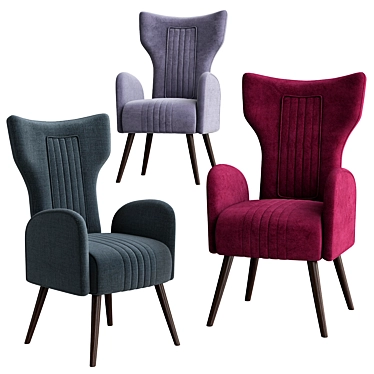 Elegant Loren Armchair: Perfect for Relaxation! 3D model image 1 