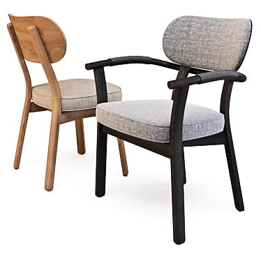 Evelin: Italian Dining Chairs 3D model image 1 