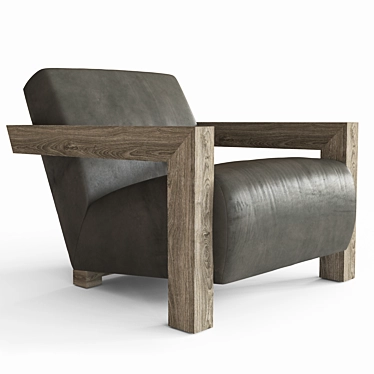 Premium Leather Alta Chair: Elegant Design & Superior Comfort 3D model image 1 