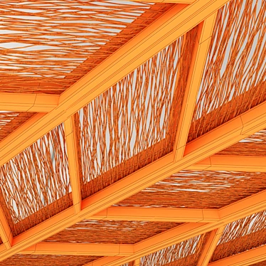 Branch Angle Ceiling Tile 3D model image 1 