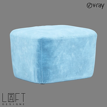 LoftDesign Stool 32754 - Modern Wood and Fabric Seating 3D model image 1 