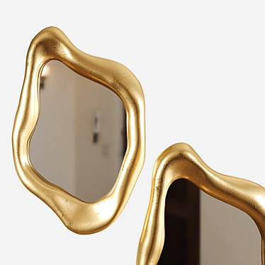 Golden Hologram Mirror: Stunning & Modern 3D model image 1 