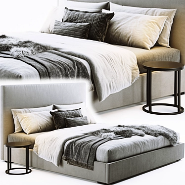 Modern RH Modena Bed: V-Ray + Corona Render 3D model image 1 