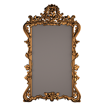 Bronze Patina Frame Mirror 3D model image 1 