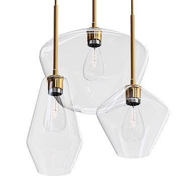 Modern Industrial Pendant Light 3D model image 1 