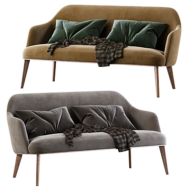 Elegant Poliform Jane Sofa 3D model image 1 