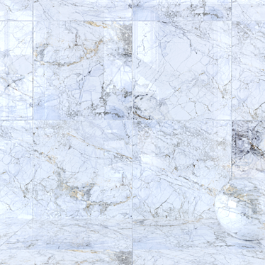 Supreme White Marble Wall Tiles 3D model image 1 