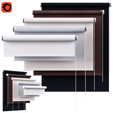 Backhausen Venus Roller Blind - 5 Sizes, 5 Colors 3D model image 1 