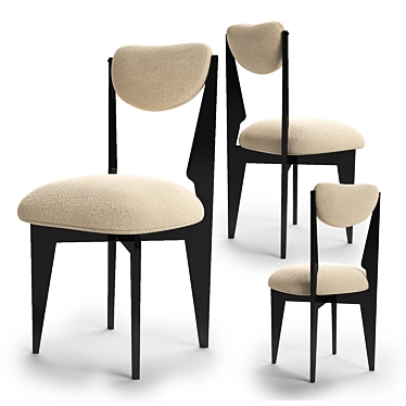 Elegant Chahan Chair 3D model image 1 