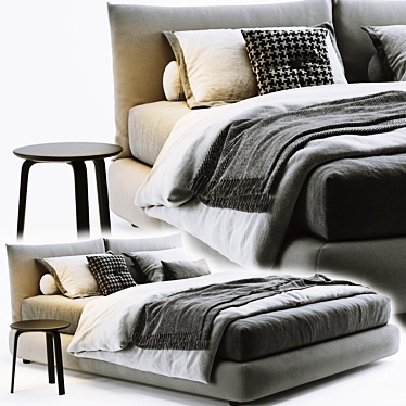 Modern Italian Elegance: Poliform Dream Bed 3D model image 1 