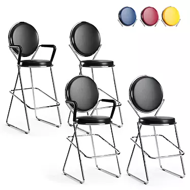 Sleek Moroso Double Zero Bar Stool 3D model image 1 