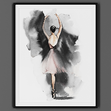 Title: Black Framed Art Print 3D model image 1 