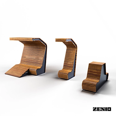 Zenio Smart Bench: Stylish and Intelligent 3D model image 1 