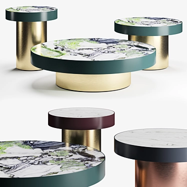 Enoki Round Coffee Table: Stylish and Versatile 3D model image 1 