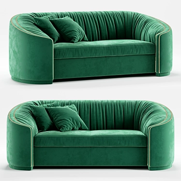 Luxury Asnaghi Mitte Anthology Sofa 3D model image 1 