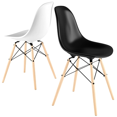 Modern Eiffel DSW Chair: Stylish Plastic Furniture 3D model image 1 