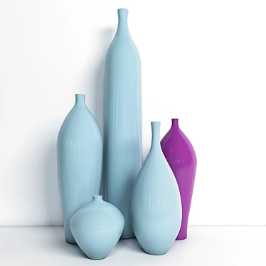 Elegant Vray Glass Vase 3D model image 1 