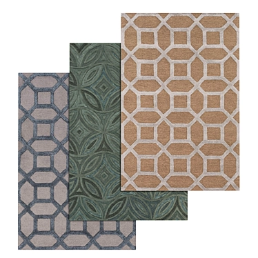 Premium Carpets Set: Textured and Versatile 3D model image 1 