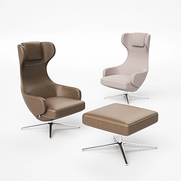 Elegance and Comfort Combined: Grand Repos Chair 3D model image 1 