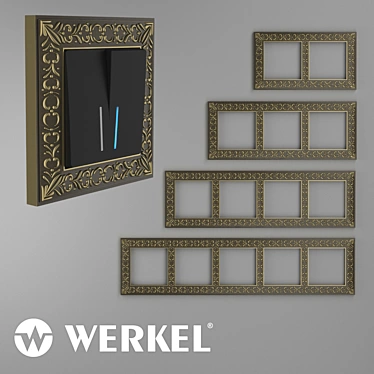 Werkel Antik Bronze Metal Frames 3D model image 1 
