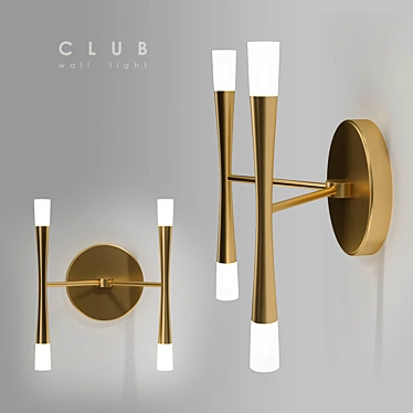 Luxury Gold Wall Lamp: Club Collection 3D model image 1 