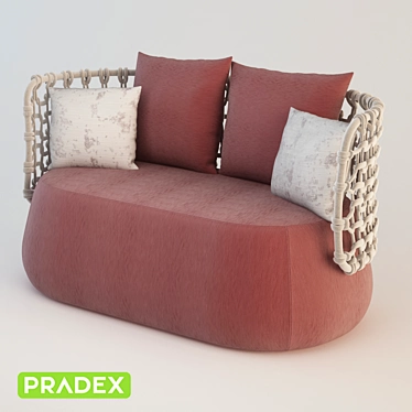 Outdoor Helios Sofa by PRADEX 3D model image 1 