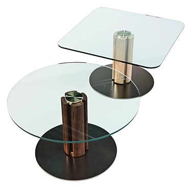 Quadrifoglio Table: Elegant Side Tables 3D model image 1 